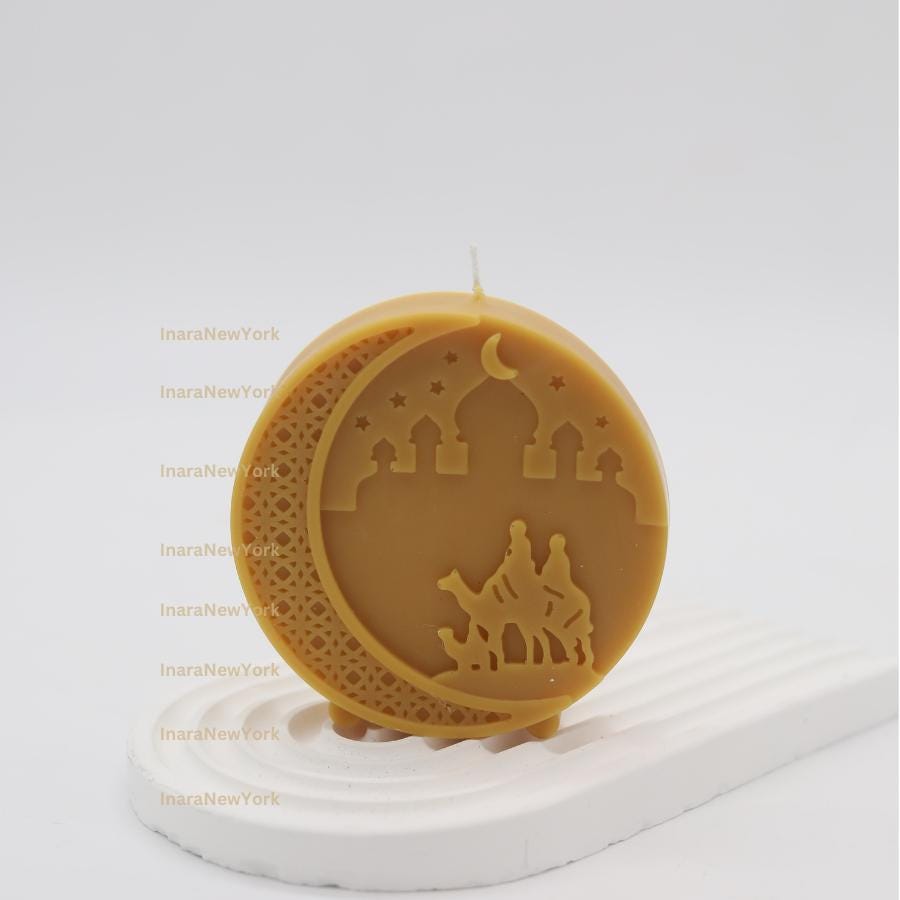 Ramadan eid Candle Candle: Handmade Soy Wax arabic dessert decor gift