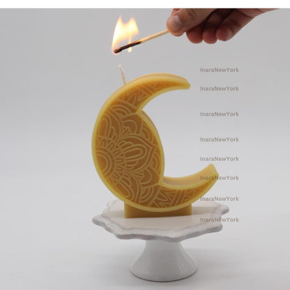 Ramadan eid Moon Candle - Shaped Candle - Muslim Decor - Islamic