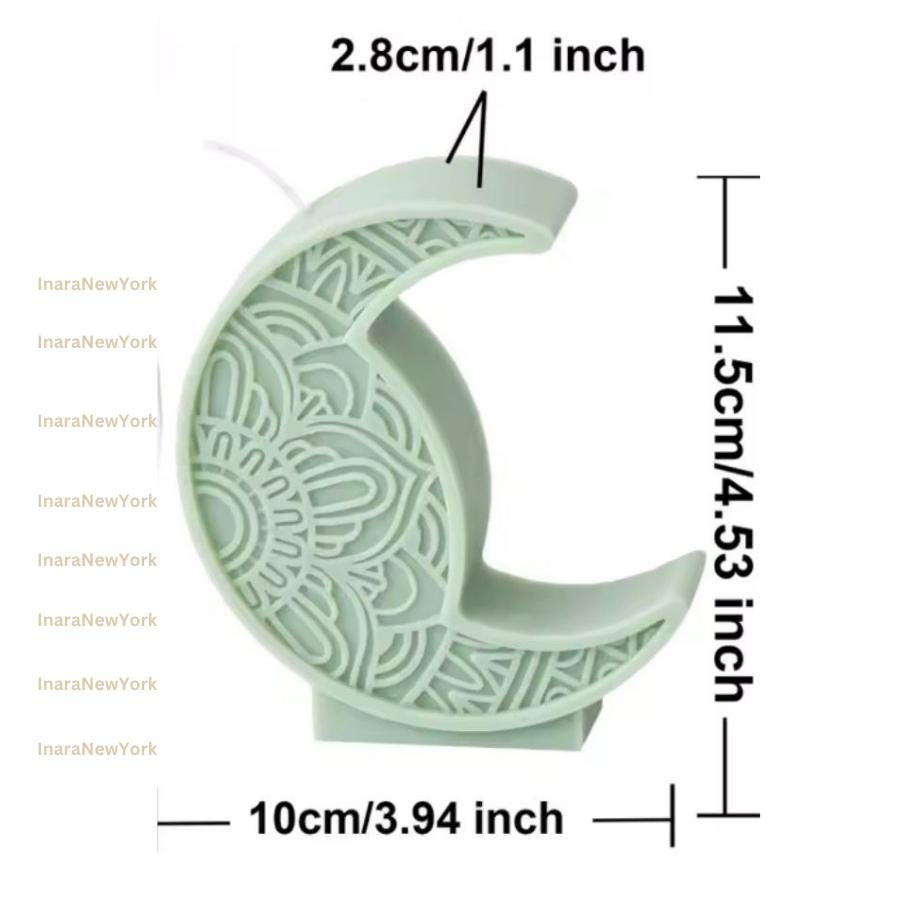 Ramadan eid Moon Candle - Shaped Candle - Muslim Decor - Islamic