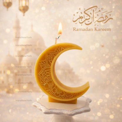 Ramadan Eid moon mosque Soy Candle: Handmade Ramazan Decor
