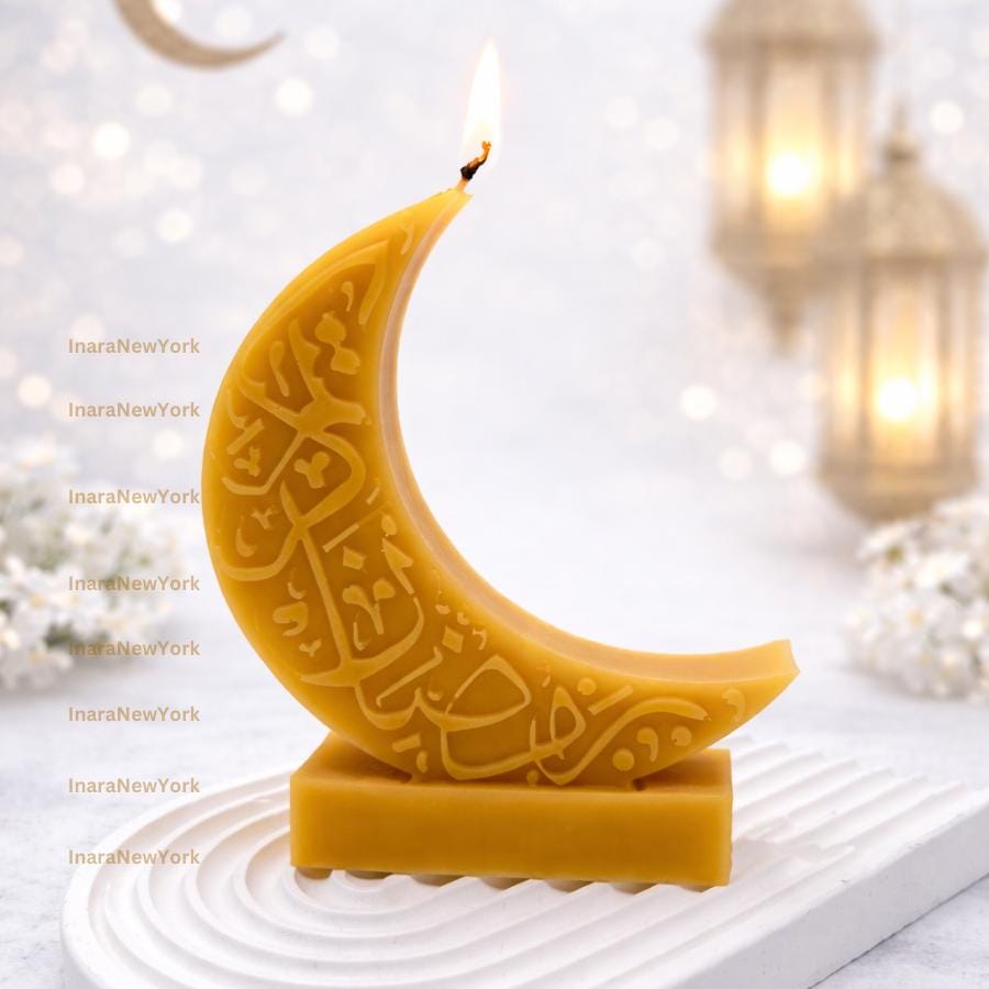 Ramadan eid Moon Candle - Shaped Candle - Muslim Decor - Islamic