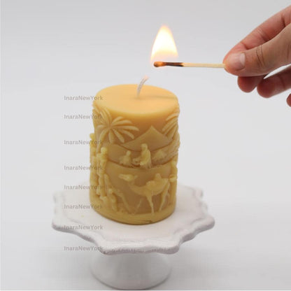 Ramadan eid Candle Candle: Handmade Soy Wax arabic dessert decor gift