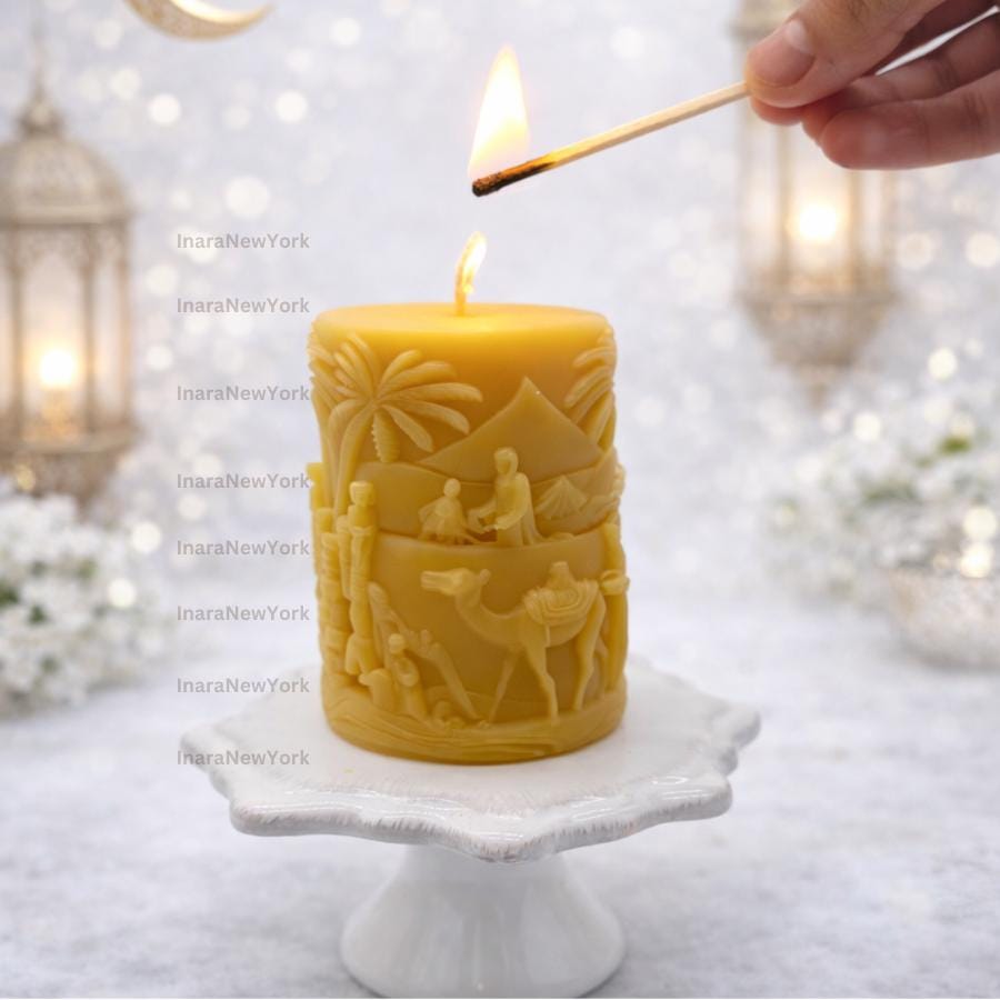 Ramadan eid Candle Candle: Handmade Soy Wax arabic dessert decor gift