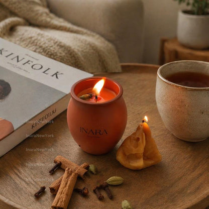 kulad Chai Samosa candle Soy Candle: Indian Décor, Handmade