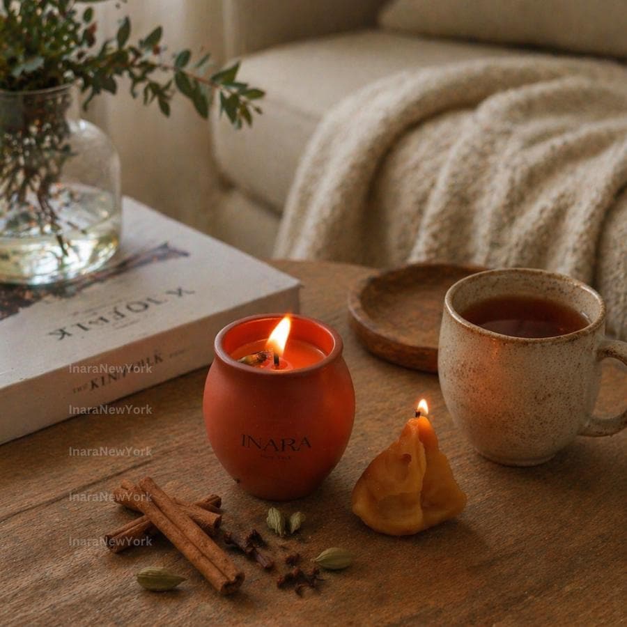 kulad Chai Samosa candle Soy Candle: Indian Décor, Handmade