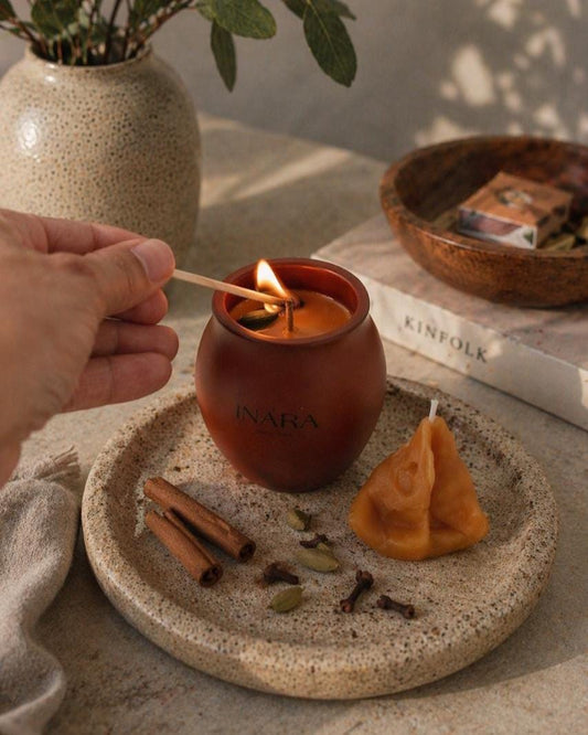 kulad Chai Samosa candle Soy Candle: Indian Décor, Handmade