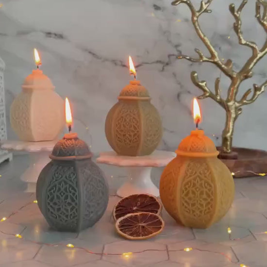 Ramadan lantern decor Candle Candle: Handmade Soy Wax Eid
