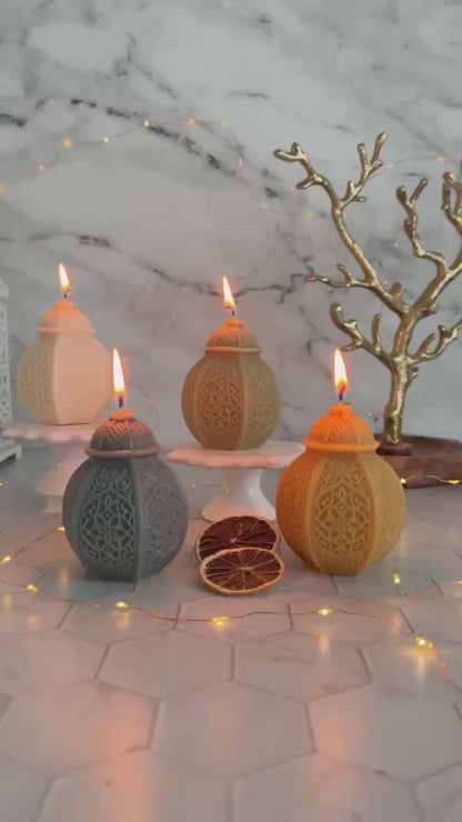 Ramadan lantern decor Candle Candle: Handmade Soy Wax Eid