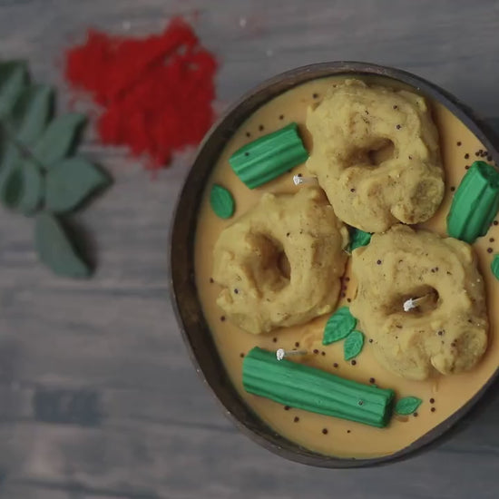 South indian vada sambhar candle- diwali candle- indian candle- diwali gifts- Indian dessert candle-Indian food- indian décor