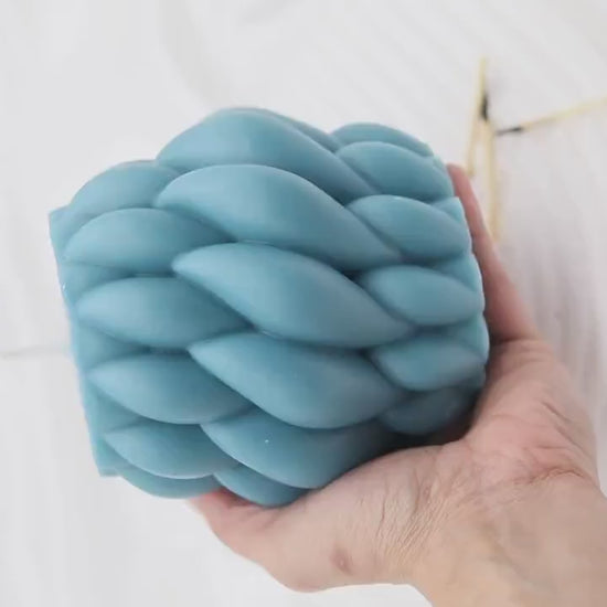 Large Geometric Twirling Swirl Candle - Shaped Candle - Unique Home Decor - Big Statement Piece for Home.