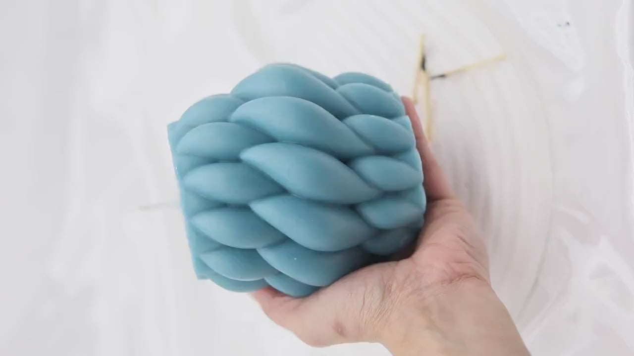 Large Geometric Twirling Swirl Candle - Shaped Candle - Unique Home Decor - Big Statement Piece for Home.