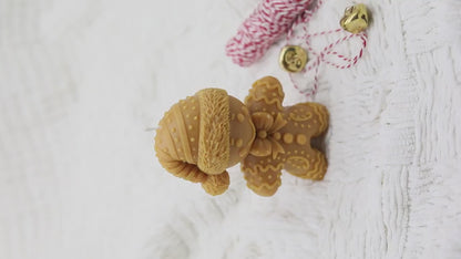 Gingerbread Man Candle – Handcrafted Soy Wax Christmas Decor