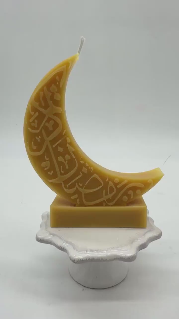 Ramadan eid Moon Candle - Shaped Candle - Muslim Decor - Islamic