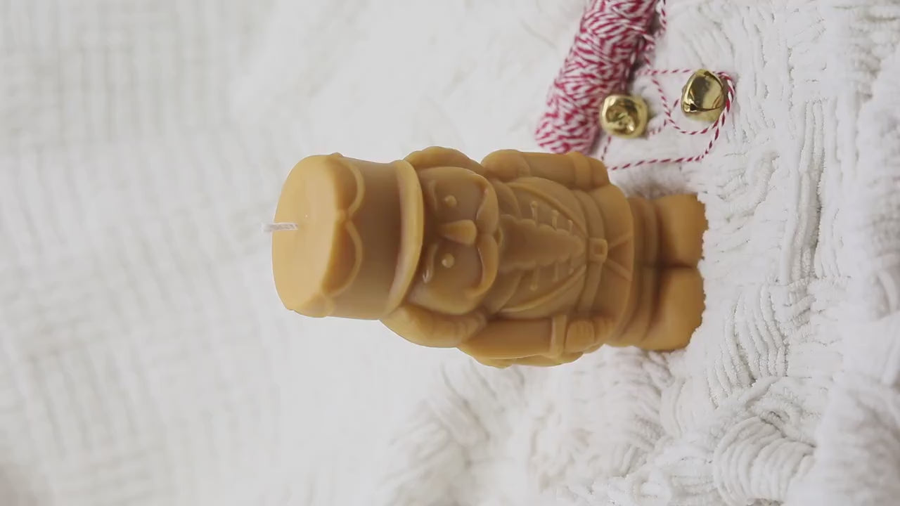large Nutcracker Candle for Christmas Decor  Gift candle- holidays