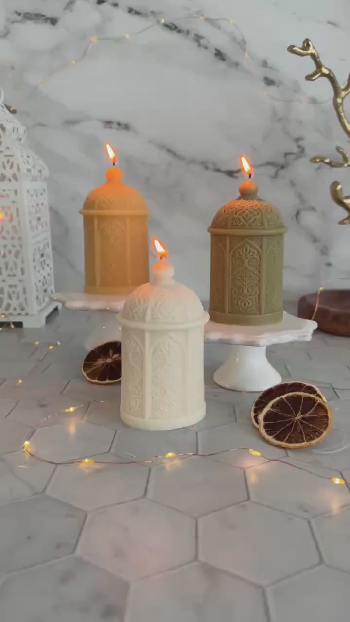 Ramadan lantern decor Candle Candle: Handmade Soy Wax Eid